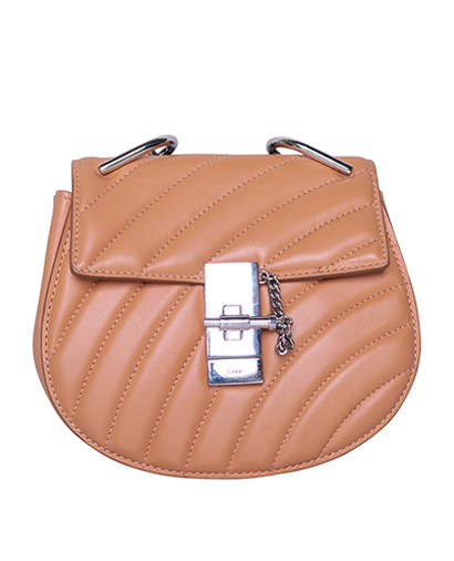 Chloe Quilted Mini Drew Shoulder Bag, front view